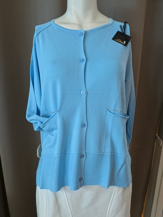 CARDIGAN  DONNA CON BOTTONE E  TASCHE