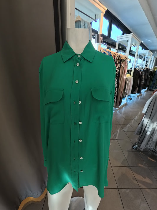 CAMICIA DONNA VERDE SMERALDO SEMI TRASPARENTE GRUPPO MAX MARA